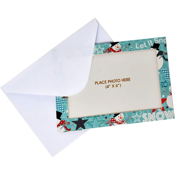 48 Christmas Photo Frame Greetings Cards - Photo Sleeve Christmas Cards Fits 4x6 Photo Insert - Holiday Picture Holder Greeting Note Cards - 4 designs 12 of each - Walmart.ca 48 Christmas Photo Frame Greetings Cards - Photo Sleeve Christmas Cards Fits 4x6 Photo Insert - Holiday Picture Holder Greeting Note Cards - 4 designs 12 of each - Walmart.ca