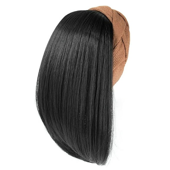 High Temperature Fiber Wigs Hair Headband Hairpiece Natural Hair Extension for Women Hair Styling Everyday Wear Hairhoop