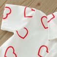 thumbnail image 5 of Fsqjgq Baby Boy Clothes 2-3 Years Kids Outfits Toddler Baby Boys Summer Clothes Valentine's Day Short Sleeve Hearts Print T Shirt Tops Shorts Gentleman Kids Outfits New Born Clothes Baby Boy Pajamas, 5 of 7