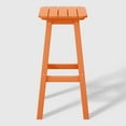 thumbnail image 7 of WestinTrends 29" HDPE Outdoor Patio Square Backless Bar Stool, Orange, 7 of 7