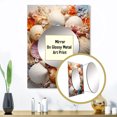 thumbnail image 3 of Designart "Beach Photo Seashell composition I" Animals Mirror Wall Decor - Coastal Beige Animals Large Mirror Wall Decor For Bedroom - 32" x 24" Inch, 3 of 5