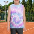 thumbnail image 2 of Ruyang Boys Tie-dyed T Shirts Summer Baggy Crewneck Sleeveless Camisoles Kids Gym Fitness Quick Dry Training Tank Tops, 2 of 5