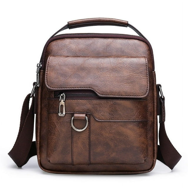 TUWABEII Mens bag Canvas Shoulder Bag Small Messenger Crossbody Bag Work Bag Vintage Multi-function Men’s Portable Messenger Bag,One Shoulder Storage Bag
