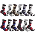 thumbnail image 3 of Falari 12-Pack Men Dress Socks Size 10-13 Fit Shoes Size 6-10 (Argyle Shaped), 3 of 7