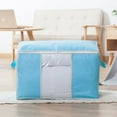 thumbnail image 2 of PRETXORVE Foldable Large Non-Woven Clothes Quilt Blanket Zipper Storage Bag Organizer Box, 2 of 2