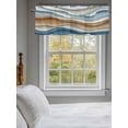 thumbnail image 3 of Modern Geometric Curtain Valances for Windows, Ocean Wave Window Valances, Window Treatment Rod Pocket Valance Curtains for Living Room/Kitchen/Bedroom/Bathroom, 54x18inch, 3 of 9