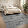 thumbnail image 3 of ODIKA 8'x10' Grey Modern Geometric Bridges Washable Area Rug Contemporary Abstract Network Design Durable, Non-Slip for Living Room, Under Sectional, Family, 3 of 7