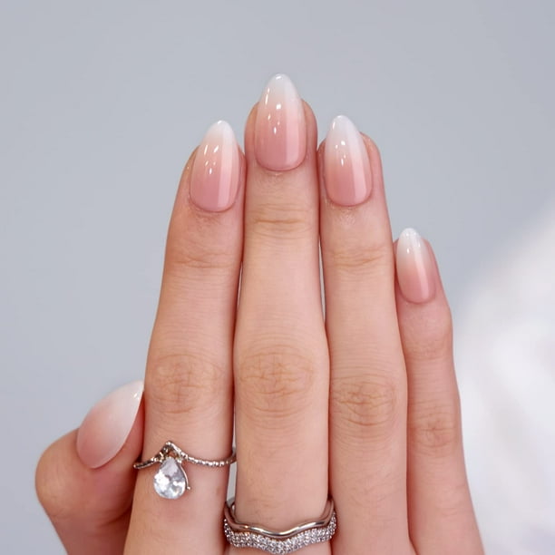 Press On Nails BtartBox Soft Gel Ombre, crema de almendras y vainilla