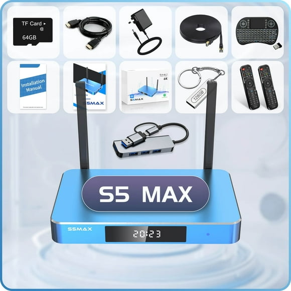 SuperBOX Device S5 Max Edition box - 6K Upscaling Media Hub with WiFi 6,Voice Remote for Home Theater Systems