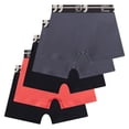 thumbnail image 2 of Sanetta Boxers para niño, paquete de 5 - Adolescentes, ropa interior, jersey sencillo, mezcla de algodón Negro/Gris/Naranja 140, 2 of 4