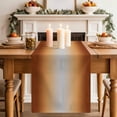 thumbnail image 2 of Table Runner 72 Inches Long for Kitchen Dining, Dark Burnt Orange Ombre Dresser Scarf Farmhouse, Dining Table Decorations for Wedding/Parties, Modern Grey Gradient Farmhouse Art 13 x 72 In, 2 of 8