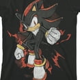 thumbnail image 2 of Sonic The Hedgehog Distressed Shadow Bursting Out Youth Black Crew Neck Short Sleeve T-shirt-XS, 2 of 4