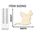 thumbnail image 2 of Unfinished Wood Angel Cat Shape - Pet Craft - up to 46" 20" / 1/4", 2 of 5