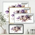 thumbnail image 4 of Designart 'Purple Retro Flowers With Brown Leaves On White' Traditional Framed Canvas Wall Art Print, 4 of 5