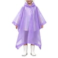 thumbnail image 2 of JOANKDMI Kids Reusable Rain Poncho Girls Waterproof Lightweight EVA Cape Raincoat with Hood and Side Snaps for Theme Park School Travel Emergency Rain Gear, 2 of 8