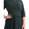 thumbnail image 3 of DYMADE Women Plus Size Hot Drill Beaded Fake Two-piece A-Line Dress, 3 of 4
