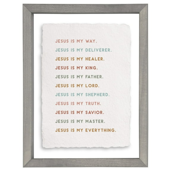 Sincere Surroundings 359477 Floating Art Rectangle - Jesus Is My - 11 x 14 in.