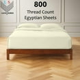 thumbnail image 2 of 18" EXTRA DEEP POCKETS - 800-Thread Count 100% Egyptian Cotton Olympic Queen Sheet Set, 4PC (1 Flat, 1 Fitted, 2 Pillowcases) Long Staple Cotton, 800-TC Pure Cotton - Ivory, 2 of 7