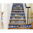 thumbnail image 2 of 8" x 8" Shades of Blue and Yellow Mosaic Peel and Stick Removable Tiles, 2 of 5