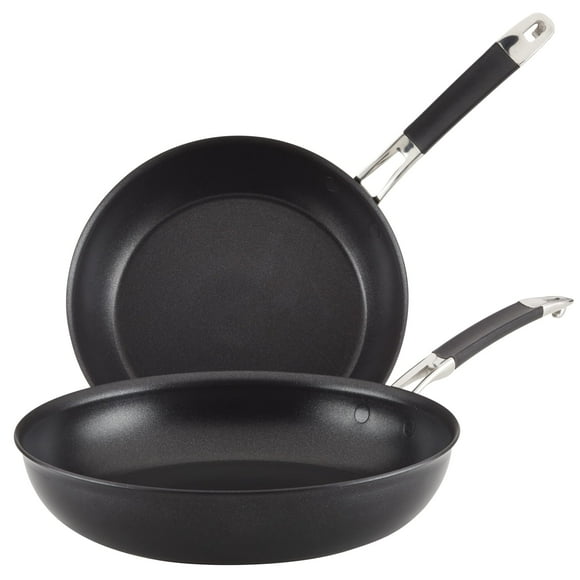 Juego De Sartén/Sartén Antiadherente Anodizado Duro Anolon Smart Stack - 10 Pulgadas Y 12 Pulgadas Negro