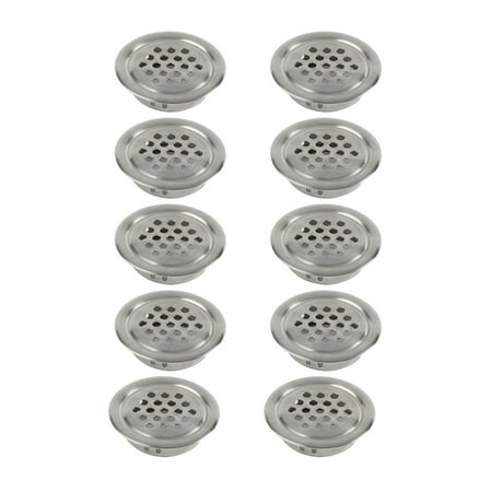 

10PCS Stainless Steel Air Holes Black Ventilation Breathable Mesh Cover Cabinets Wardrobe Furniture White Vent Ventilation Accessories