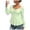 Z001-Light Green, variant on ZIXKCGDSE Womens Tops Summer Shirts Short Sleeve Drawstring Neck Goingout Fashion Clothes Size S