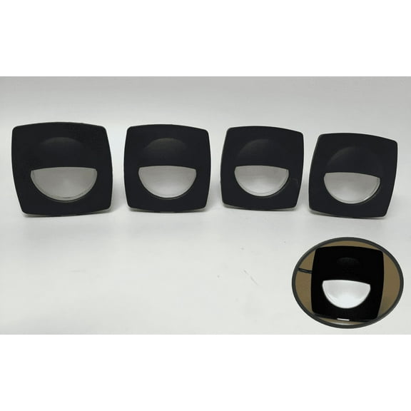 Pactrade Marine 4 Pieces Boat LED RV Trailer Cool White Square Courtesy Light 2.24"x2.24"