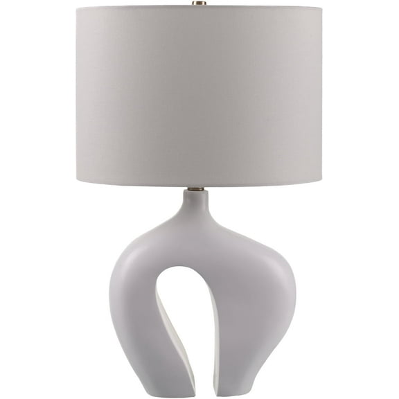 Livabliss Tonya Traditional Accent Table Lamp, 25-inch, White with Beige Shade