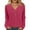 Hot Pink a1, variant on UQJfacai Sweaters for Women Ribbed Knit Long Sleeve Tunic Tops Fall Clothes V Neck Button Down Winter Shirts