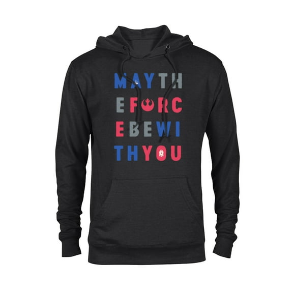 Star Wars May The Force Be With You Americana - Pullover Hoodie for Adults - Customized-Black