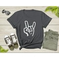 thumbnail image 3 of Rock On Hand Sign Symbol Gesture Rock Lover Salute Drawing T-Shirt Rocker Rock Lover Gift T Shirt for Men Women Kids Boys Girls Tshirt, 3 of 8