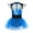 Blue, variant on Doomiva Kids Girls Alien Halloween Dress-up Cap Sleeve Metallic Tutu Dresses Leotard Outer Space Man Robot Dancewear Blue 16