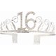 thumbnail image 3 of Ubiuo 16th Birthday Sash And Tiara- Sweet 16 Satin Sash And Crystal Tiara Birthday Crown For 16th Birthday Party Supplies And Decorations (sash+tiara), 3 of 4