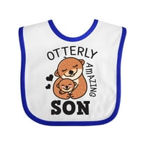 Inktastic Otterly Amazing Son with Mother and Child Otter Boys Baby Bib