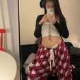 thumbnail image 3 of Sanrio-pantalones de pijama de Hello Kitty para mujer, ropa de franela Kawaii para el hogar, pantalones de pijama de felpa de Anime, pantalones salientes informales, regalo para niña, 3 of 4