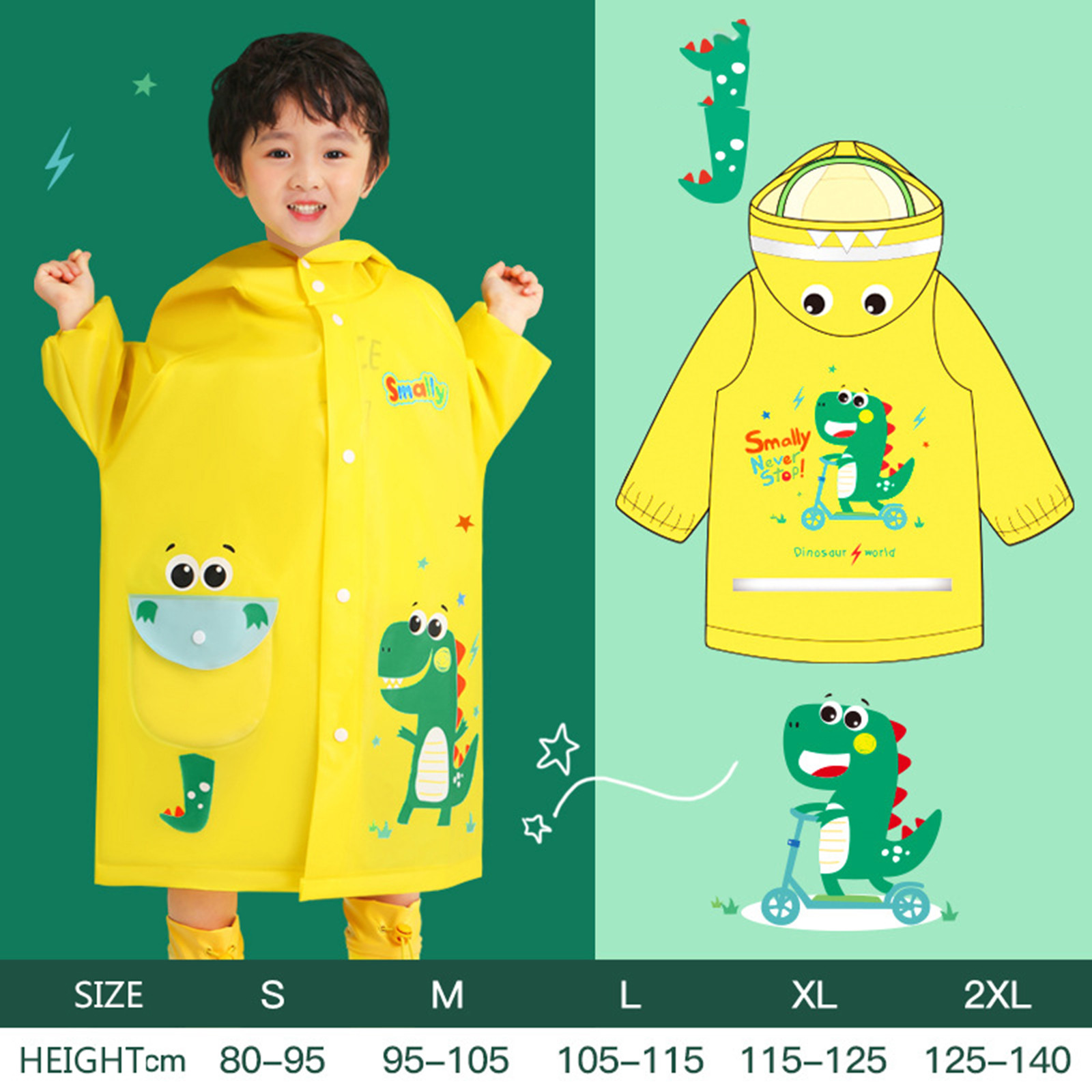 Zhouzou New Children's Raincoat Boys And Girls Students Children Baby ...