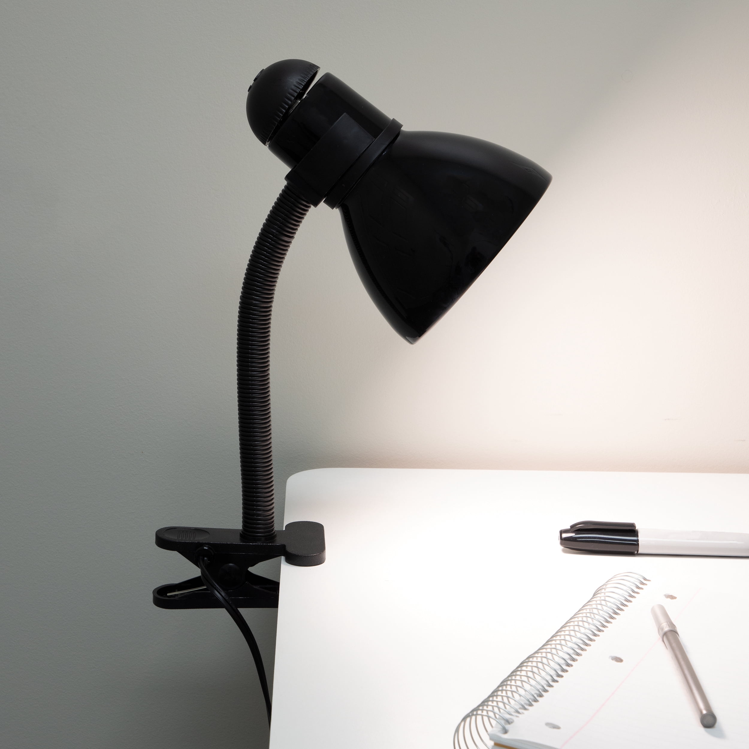 V-Light 14 inch Black Gooseneck Lamp with Clip-On