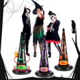 thumbnail image 3 of Set de juego para lanzar anillos con sombrero de bruja inflable para Halloween de Yeepoo, 3 of 6