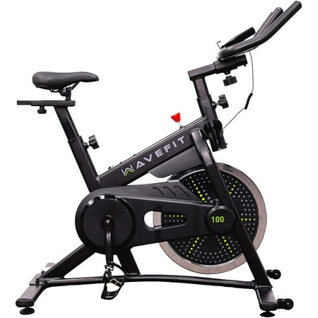 WaveFit B100 Swell Series Indoor Cycle Home Stationary Exercise Bike with 28-Lb Flywheel, Bluetooth Connectivity and Built-in Fitness Metrics Tracking, 225 lb Weight Capacity
