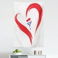 thumbnail image 1 of Love Tapestry, Brush Drawing a Heart Mutual Special Emotions Positive Desire Graphic Print, Fabric Wall Hanging Decor for Bedroom Living Room Dorm, 5 Sizes, Red Blue White, by Ambesonne, 1 of 1