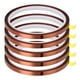 thumbnail image 1 of Cinta térmica, 5 rollos de 6mmx27m 88ft cinta resistente al calor de alta temperatura para sublimación, prensa térmica, marrón, 1 of 5