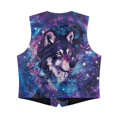 thumbnail image 5 of Garronmavis Galaxy Boys Suit Vest Warm Wolf V Neck Adjustable Back Strap Vests Lightweight Butterfly Sleeveless Slim Fit Casual Vests Outfit Fashion Boy's 3 Button Formal Suit Vest, 5 of 7