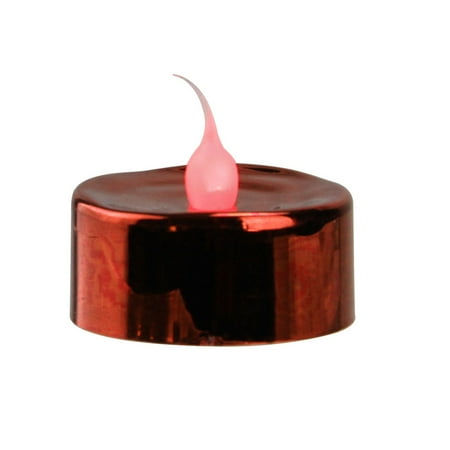 Flickering Flame Christmas Lights 3 LED Lighted Battery Operated Flicker Flame Red Christmas Tea Light Candles ()