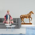thumbnail image 2 of Escultura de la escena de la Natividad,Adorno acrílico 2D de pie,Centro de mesa decorativo con escena de la Natividad en acrílico,Estatuas de caballos,Estatuas de caballos Figura de caballo, 2 of 8