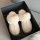 thumbnail image 2 of Zapatillas de piel para mujer, sandalias de felpa de invierno, deslizantes de plataforma de lujo, suela gruesa de diseñador, zapatos de algodón para el hogar, 2 of 4