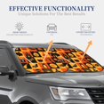 thumbnail image 4 of Honeii Halloween Banner Symbols Print Foldable Car Sun Shade for Windshield, 2-Piece UV Protection Shade, Protects Car Interior, Ideal for Cars, Trucks, SUVs-Small, 4 of 6