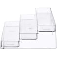 thumbnail image 5 of Home Intuition 3-Tier Spice Rack Step Shelf Cabinet Organizer, Clear (2), 5 of 6