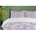 thumbnail image 4 of Ambesonne Tropical Duvet Cover Sets, Palm Leaves Soft Tones, 2-Queen, Pale Pink Blue Cream, 4 of 7