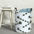 thumbnail image 6 of Sikiie Sea Turtle Print Round Dirty Clothes Basket, Waterproof Standing Foldable Storage Basket, for Laundry Room, Bedroom, Bathroom Storage-Medium, 6 of 6