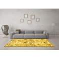 thumbnail image 3 of Ahgly Company Machine Washable Indoor Square Animal Yellow Traditional Area Rugs, 3' Square, 3 of 4